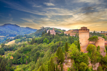 Brisighella, Ravenna, Emilia-Romagna, Italy, Ravenna, Emilia-Romagna, Italy. Beautiful panoramic...