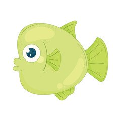 green fish swiming