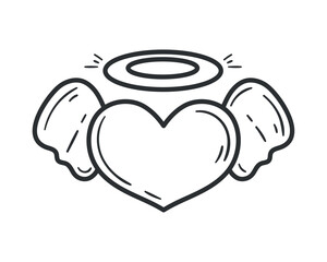 heart love with wings