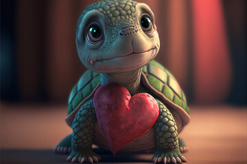 turtle with heart
