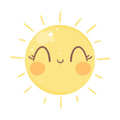 seasonal sun smiling kawaii