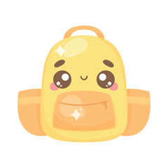 yellow schoolbag kawaii character
