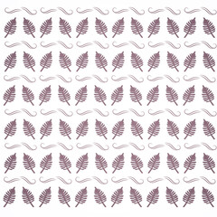 seamless pattern with red leaves and grey line for cloth pattern ,wallpaper or curtain on yellow background