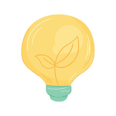 ecology bulb with leafs