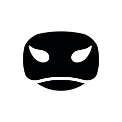 Vector flat black cow nose mouth isolated on white background