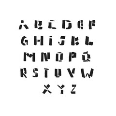 Stamp vector font