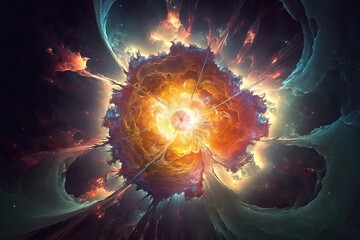 Big Bang Explosion, Generating Reality With a Spark of Life, just a miracle, generative ai