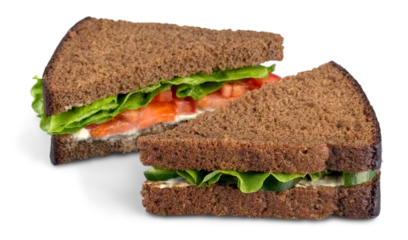 Zelfklevend Fotobehang Big sandwich with a salmon © BillionPhotos.com