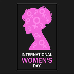 International women's day theme. Vector illustration. Suitable for Poster, Banners, campaign and greeting card. 