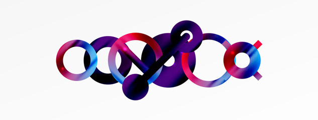 Circle composition abstract background. Trendy techno business template for wallpaper, banner, background or landing