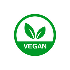 vegan label vector illustration. eco friendly logo