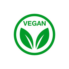 vegan label vector illustration. eco friendly logo