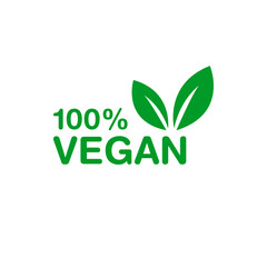 Obraz premium vegan label vector illustration. eco friendly logo