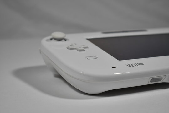 Nintendo Wii U game-pad, angled.