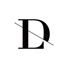 D and L monogram logo icon 