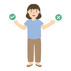 flat illustration of person shrugging