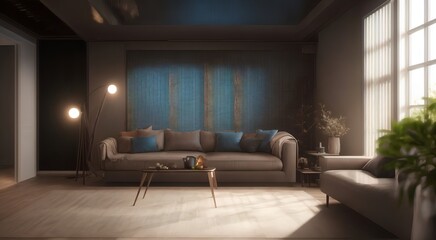 Fototapeta premium Luxury living room interior design [AI Generated]