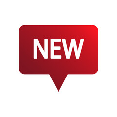 red banner inscription new. Business banner. Vector illustration.