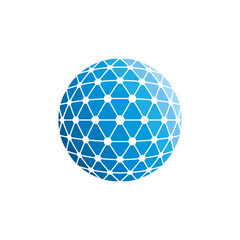 abstract globe network logo icon