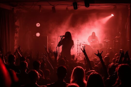 Intimate Concert Scene: Raw Energy. Generative AI