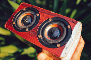 wooden speaker