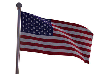 Flag in the wind  -The United States 