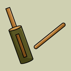 Illustration of the traditional musical instrument patrol from Indonesia