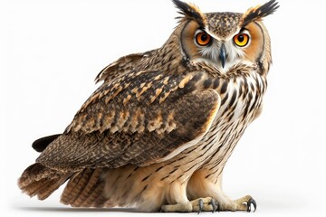 The Eurasian eagle owl is an eagle owl species found over most of Eurasia. It is sometimes shortened to eagle owl in Europe, while the more common name is European eagle owl. Generative AI