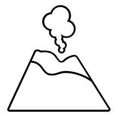 volcano icon that can be a warning sign or your icon needs