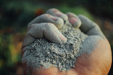 handful of cement