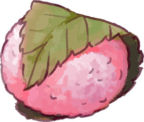 桜餅（道明寺／関西風｜日本の伝統的なお菓子）