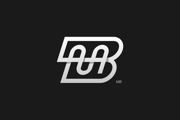 Letter B and M Monogram Logo Design Vector