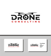 Simple and outstanding logo template design for drone aerial photography