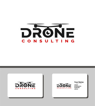 Simple and outstanding logo template design for drone aerial photography