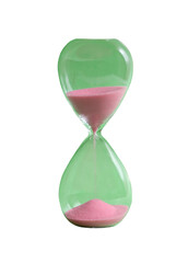 Hourglass or sand glass timer. Isolated.