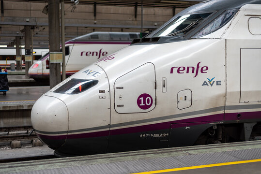 Renfe high speed passanger train at Sevilla station in Spain