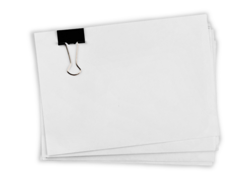 Blank Cards with Binder Clip