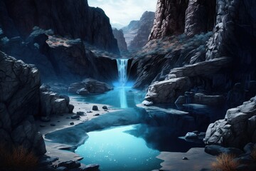 Waterfalls and deep pools make Hells Gorge a breathtaking location. Generative AI
