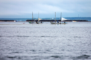北海シマエビ漁の打たせ船（別海町）