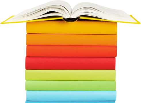 Stack of books - isolated image