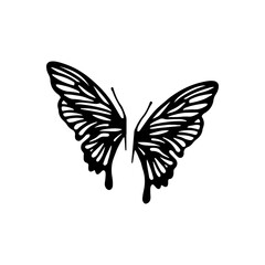 vector illustration of a butterfly in two