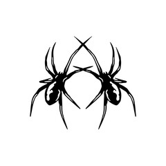 vector illustration of a spider silhouette