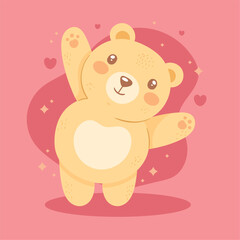 Obraz na płótnie Canvas cute bear happy