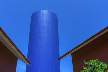 Water Tower in Blue