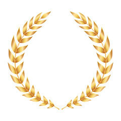  frame circle wheat gold color