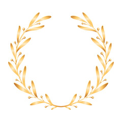  frame circle wheat gold color