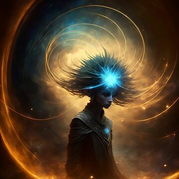 person in the space of new dimensions