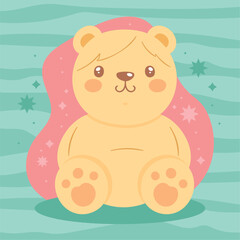 yellow bear seated