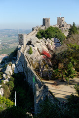 Moorish Castle (Castelo dos Mouros), military fort believed to date from 9th century of the Arab...