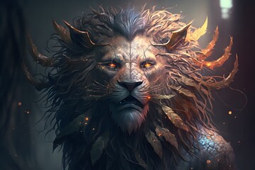 Lion created using AI Generative Technology
